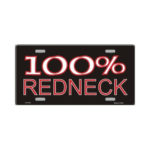 USA Novelty Number Plate - 100% Redneck