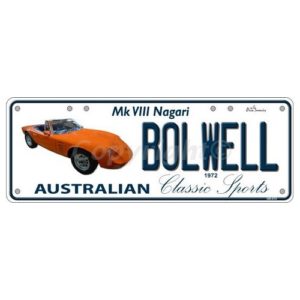Novelty Number Plate (Flat) - Bolwell