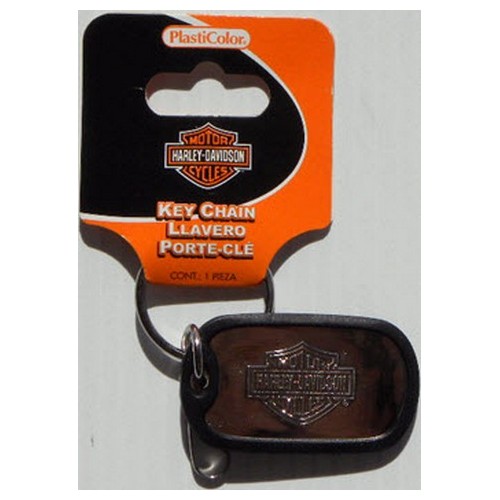 Keychain - Harley Davidson Dog Tag Rubber Edge