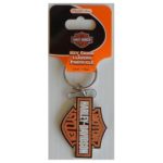 Keychain - Harley Davidson Orange Bar Shield Enamel