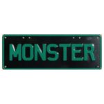 Novelty Number Plate - Monster - Green On Black