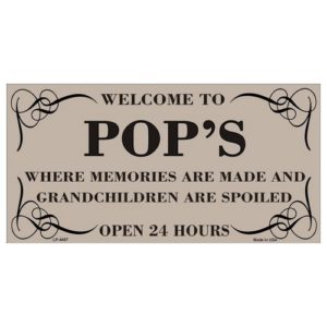 USA Novelty Number Plate - Welcome To Pops