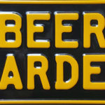 Novelty Number Plate - Beer Garden - Yellow On Black