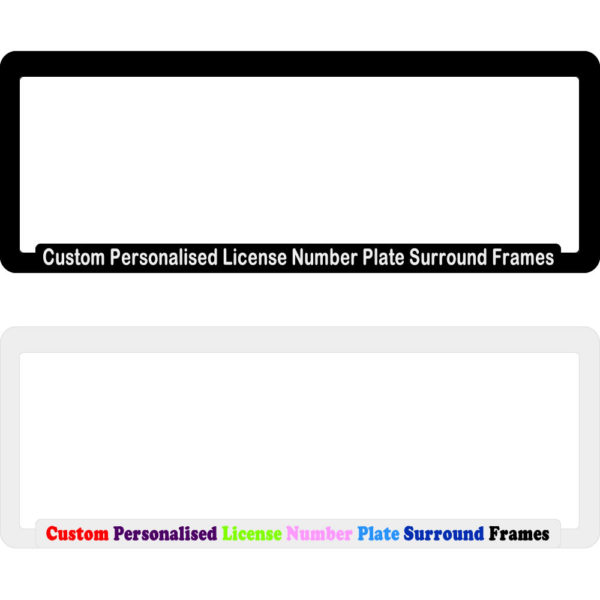 Custom Personalised License Number Plate Surround Frame Spreester