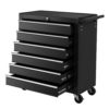 Giantz Tool Box Trolley Chest Cabinet 6 Drawers Cart Garage Toolbox Set Black