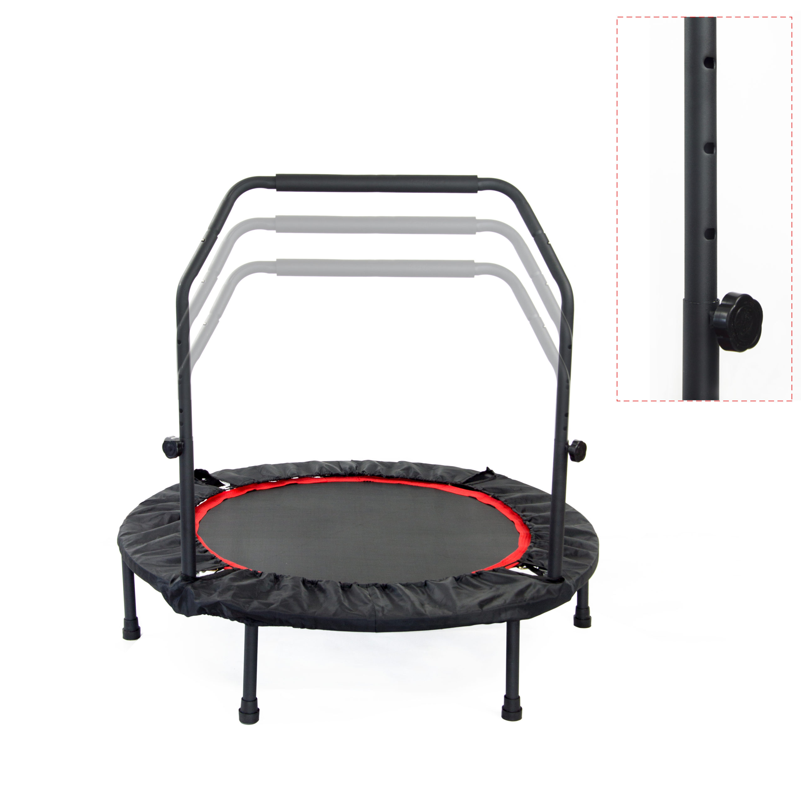 Mini Rebounder Trampoline With Handle Rail Spreester